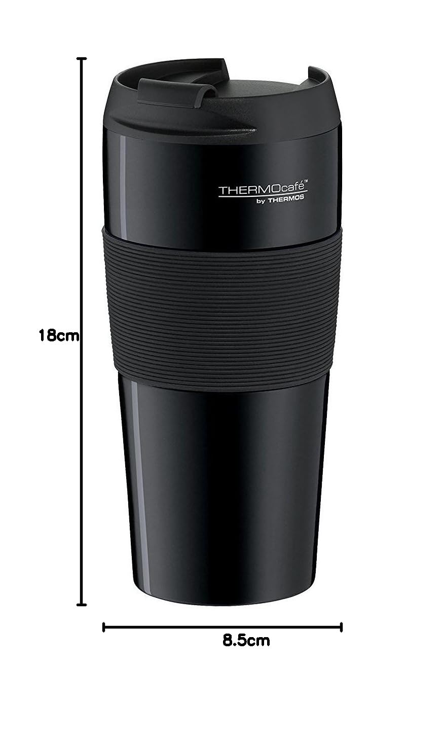 thermos-thermocaf-pro-thermobecher-0-4-l-charcoal-black-edelstahl-kaffeebecher-t image 2